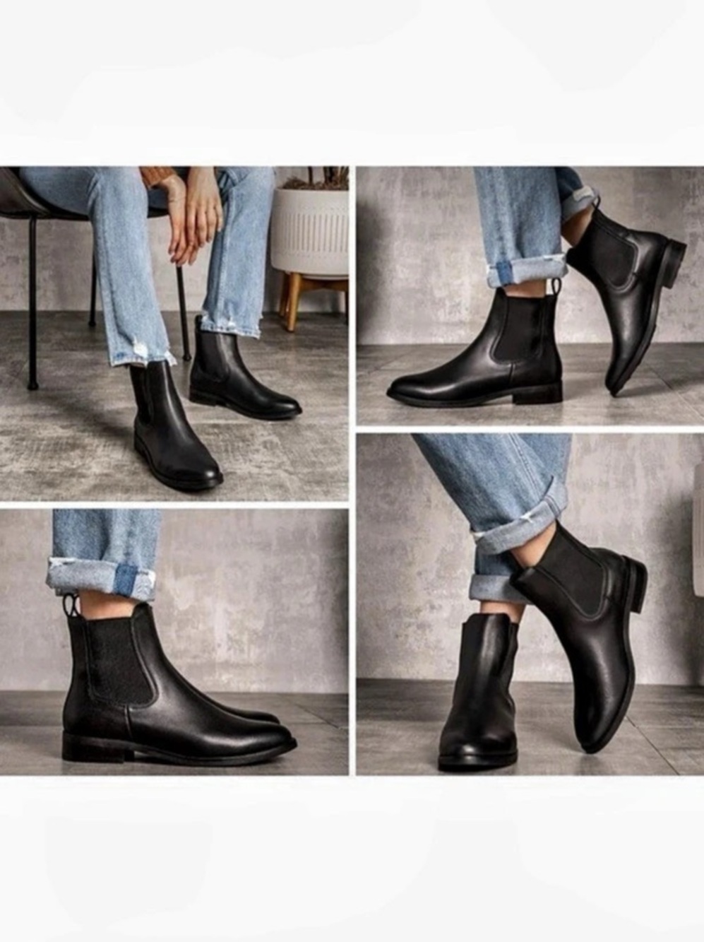 Thursday Boot Co. Duchess Black Leather Chelsea Boots Women's Size 11 Wide USA